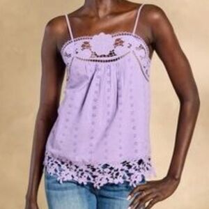 Sundance Calabria Lavender Camisole Top large nwt